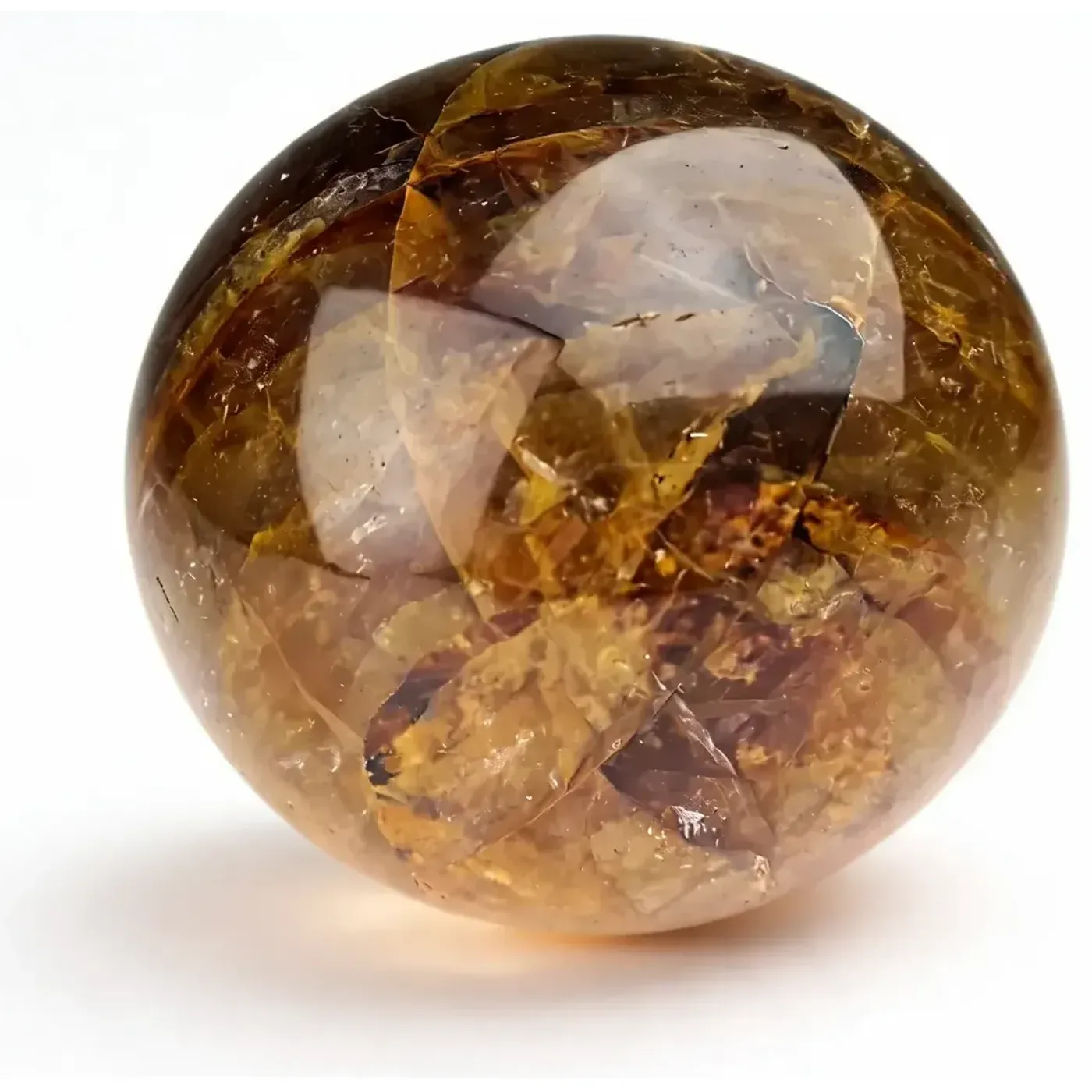 gelber Hämatitquarz Kugel (Golden Healer)